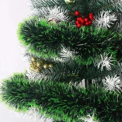 Christmas Tinsel Ribbons Green Cane Ribbon Garland Xmas Tree