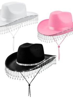 Men Women Western Cowboy Fedora Jazz hat 西部牛仔毛呢礼帽