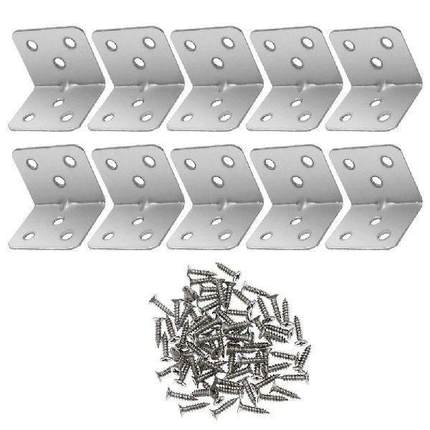 12 Pcs Stainless Steel Corner Code Fitting Bracket Thicken