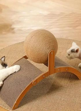 Wooden Cat Scratching Ball 2 In 1 Cat Scratcher Sisal Scratc