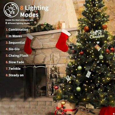 1.5M/2M/LED Ring Christmas Tree Tops Lights Decoration Tree