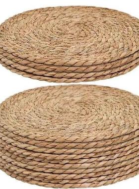 Pot Mats Handwoven Rattan Placemats Round Heat Insulation