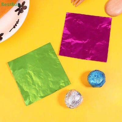 100Pcs Aluminium Foil Wrapper Wedding Chocolate Paper Candy