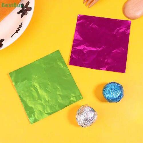 100Pcs Aluminium Foil Wrapper Wedding Chocolate Paper Candy