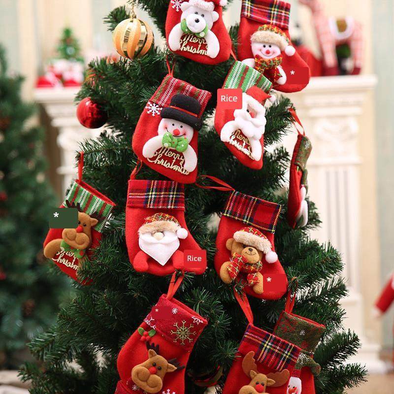 Christmas Sock Favor Bags Gift Bag Candy Stocking Stuffers