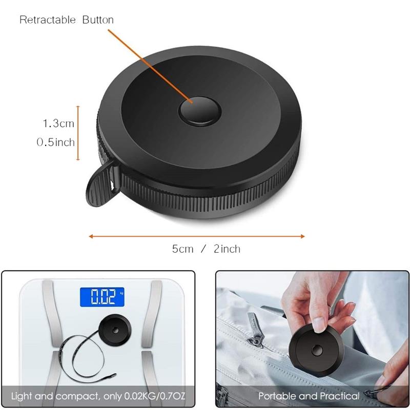 150cm Mini Tape Meter Tape Tailor Ruler Keychain Measuring T