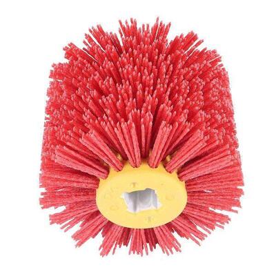 Red Abrasive Wire Drum Brushes Deburring Polishing Buffing