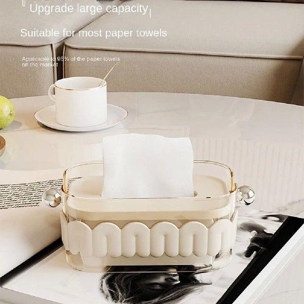 Cream Color Toilet Tissue Box Waterproof Great Load Bearing