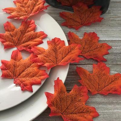 Artificial Maple Leaves Mini Pumpkin Pine Cones Acorns Thank