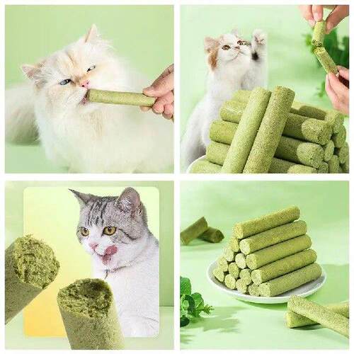 1/3/6pcs Cat Grass Scented Stick Pet Snacks Hairball Eat To