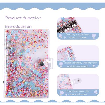 Glitter Money Organizer A6 Binder Cash Envelopes for Budget