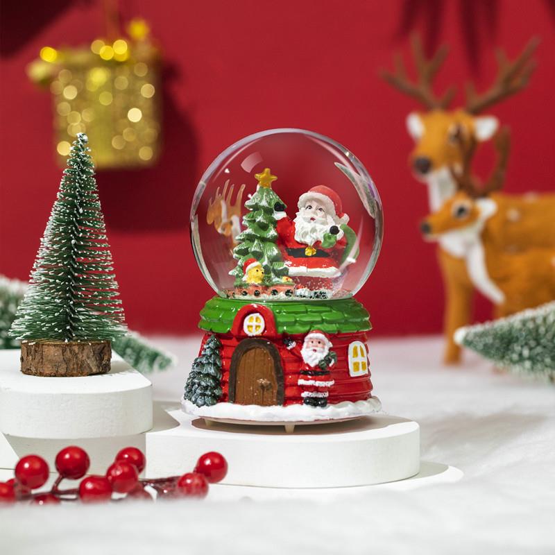 Christmas luminous crystal ball music box Eve children gift