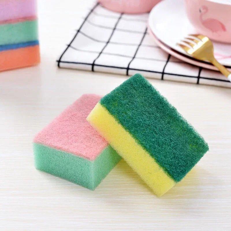 10Pcs/Set Dishwashing Sponge Kitchen Cleaning Tools Scrub Po