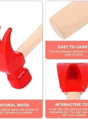 3 Pcs Wood Hammer Toy Kids Maintenance Tool Simulation