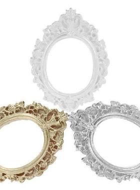 Compact Photo Frame Home Goods Decor Round Resin Ornaments