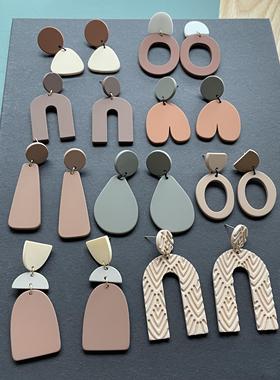 1Pair Vintage Geometric Irregular Long Dangle Drop Earrings