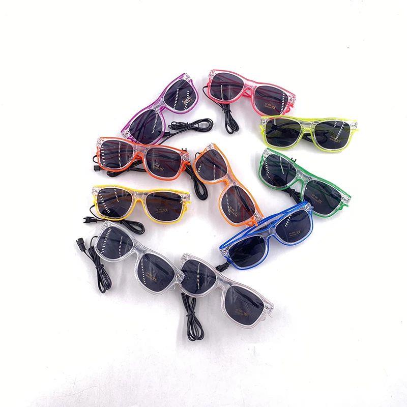 1PC Light Up LED Glasses Glow Sunglasses EL Wire Neon Glasse
