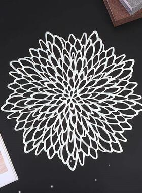 PVC placemat hibiscus flower table mat non-slip insulation