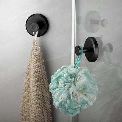 4 Piece No-Drill Hooks Shower Hooks Bathroom Glass Door
