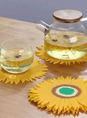 Silicone Trivets Pot Mat Kitchen Gadgets Sunflower Silicone