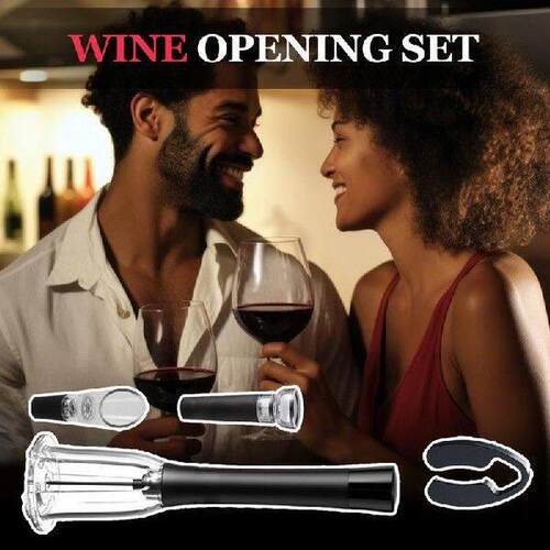 Air Pressure Wine Bottle Opener Air Pump Reusable Cork
