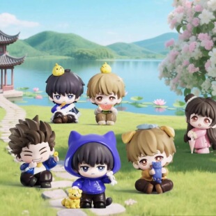 盗墓笔记悠闲生活萌玩张起灵吴邪黑瞎子解雨臣盲盒手办玩偶公仔