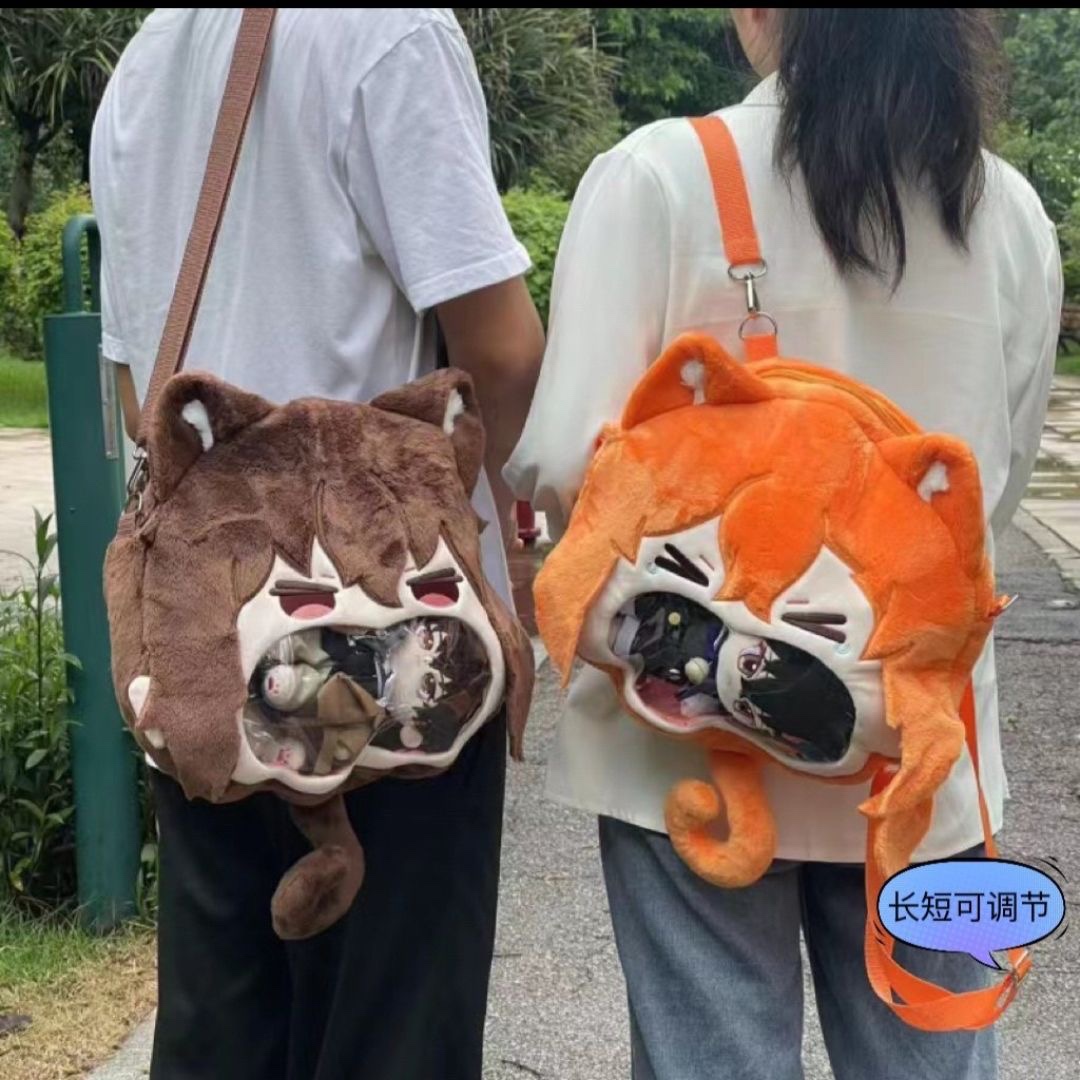 文豪野犬大嘴零钱包背包毛绒玩偶