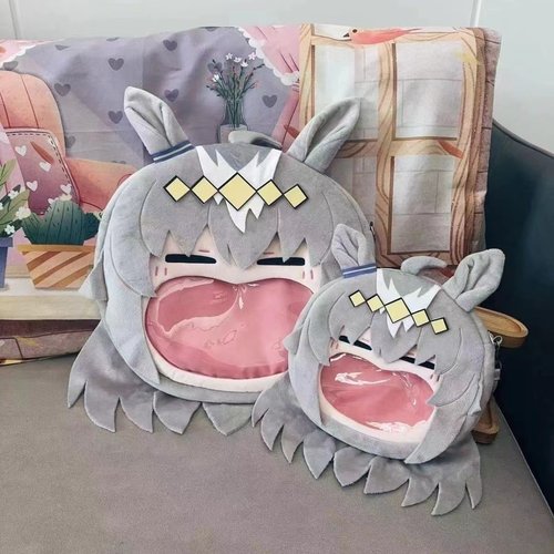 赛马娘小栗帽毛绒大嘴巴痛包