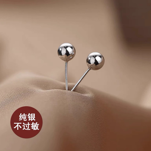 纯银豆豆耳钉2对装-限时特价