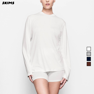 宽松运动家居休闲运动长袖 Kylie卡戴珊同款 T恤女 BOYFRIEND SKIMS