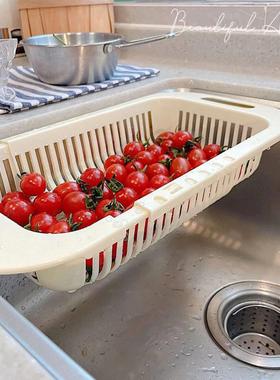 Drain basket bowl rack Kitchen fruit basin storage rack sink