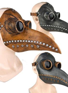 Funny Medieval Steampunk Plague Doctor Bird Mask Latex