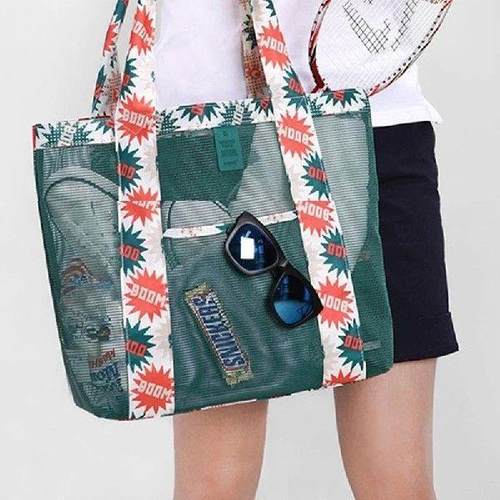 Summer Travel Mesh Bag Shoulder Bag Large Capacity Beach
