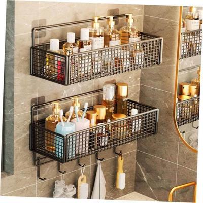 shelf bathroom wall toiletries finishing storage rack