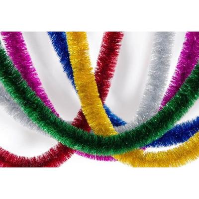 2.3M Metallic Foil Rattan Tinsel Garland Christmas Tree Deco