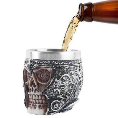 Unique Skeleton Skull Coffee Cup Without Handle Beer Gothic