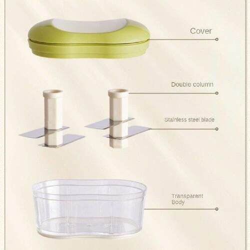 Multi-Functional Food Chopper with Cover Hand-Powered