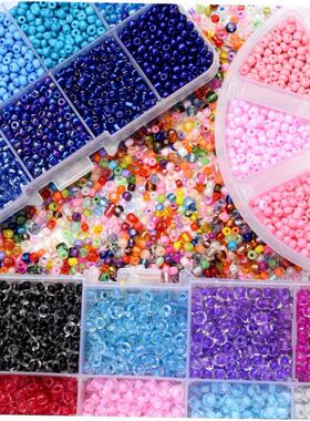 2-3mm Glass Seed Beads Box Set DIY Bracelet Necklace Rainbow