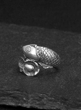 925 Sterling Silver Annual Surplus Fish Ring Women