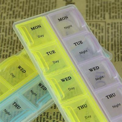 free shipping 7 days weekly tablet pill medicine box holder