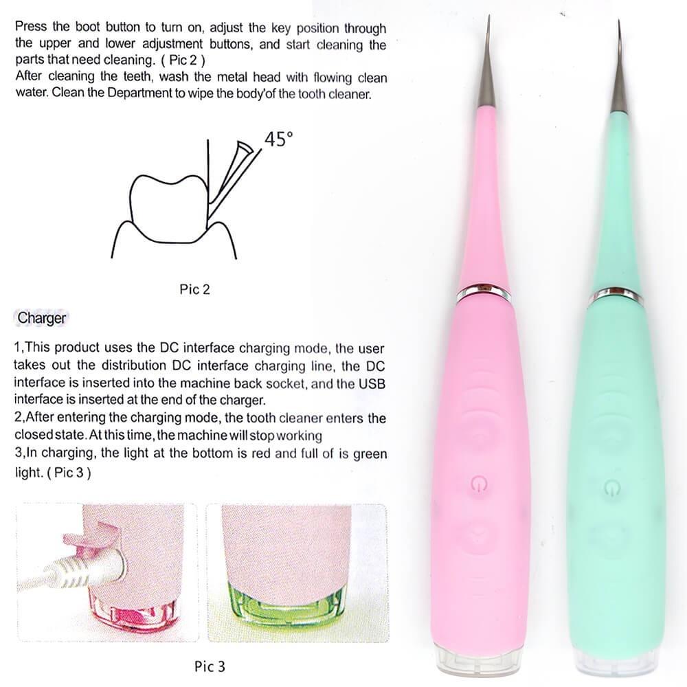 Electric Dental Scaler Tooth Calculus Remover Stains Tartar