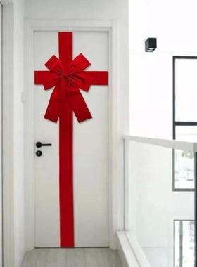 Big Ribbon Bow Christmas Red Redbow Front Door Decorations H