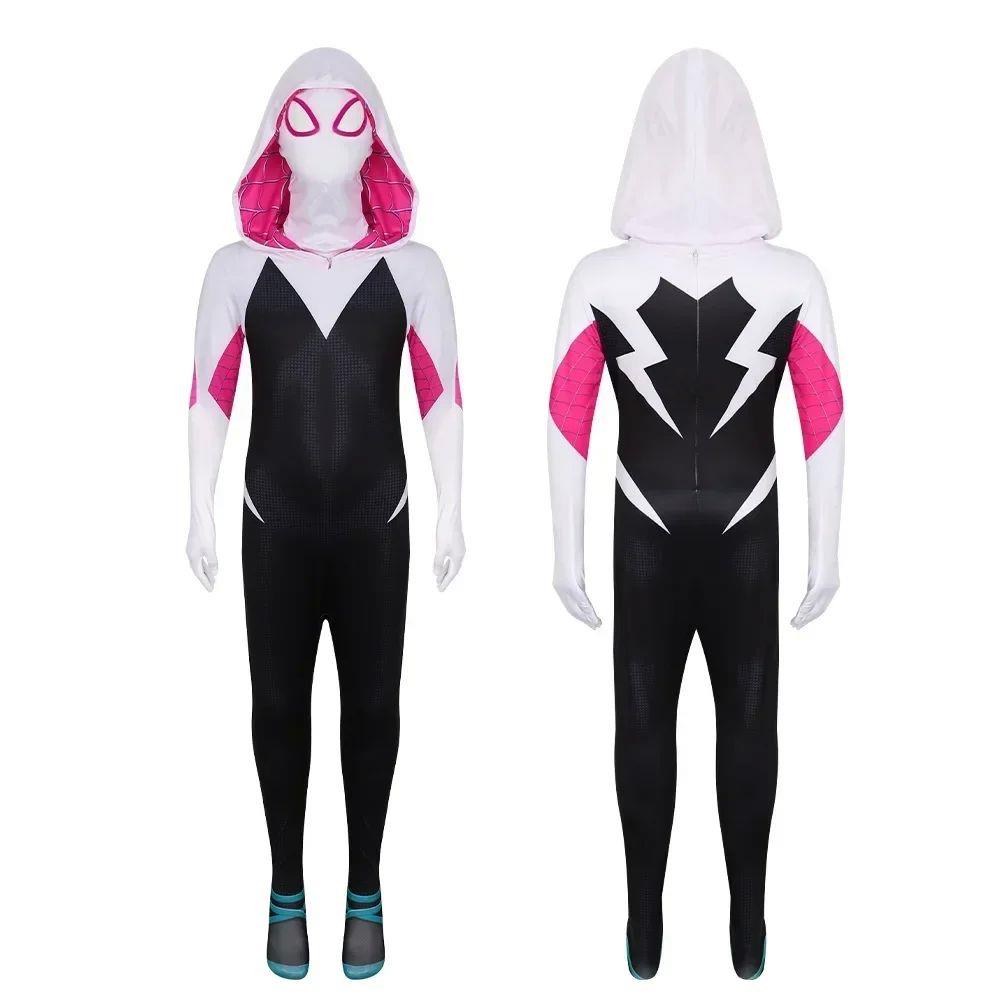 Girls Gwen Stacy Ghost Spider Costume Bodysuit Women Adult K