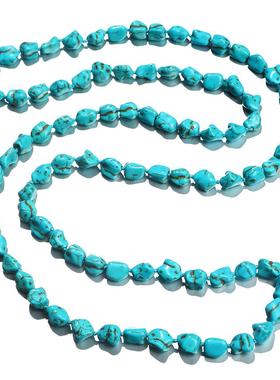 1.2 Meters Turquoise Long Necklace Design Ethnic Style Hand-