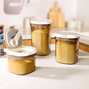Spoon Milk Anti Free Storage Scraper Jar Kitchen Powder