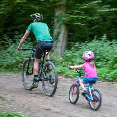 Mountain Bike Parent-Child Pull Rope Retractable Convenient