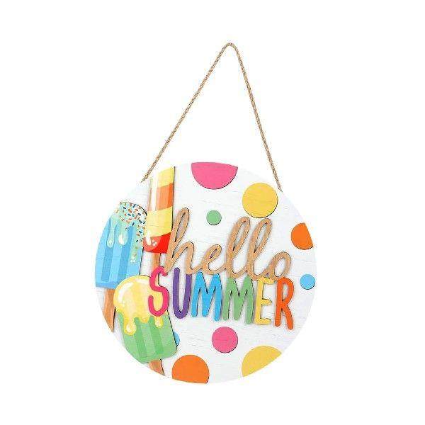 3D Summer Popsicle Front Door Sign Unique Gift Party