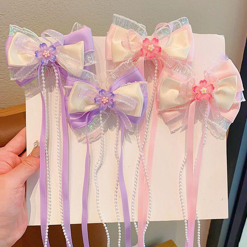 children style hair accessories long floating hair clips