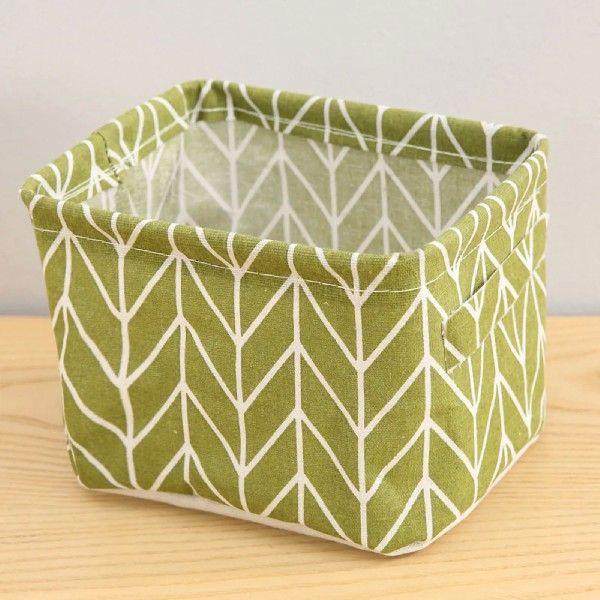 Plaid Printed Collapsible Fabric Storage Cubes Organizer