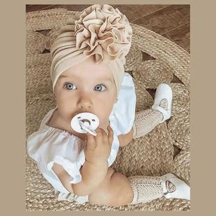 Lovely Girl Cap Soft Flower Babies for Turbans Baby Turban